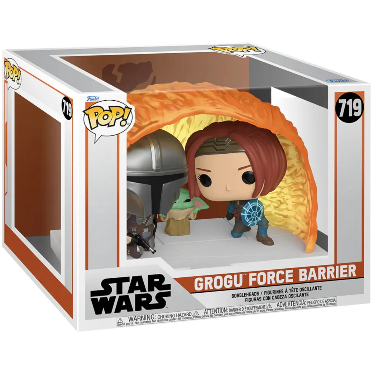 80002 Funko Pop! Television - Star Wars The Mandalorian - Grogu Force Barrier Collectable Vinyl Figure Box Front