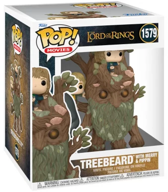 80834 Funko Pop! Movies - The Lord of the Rings - Treebeard with Merry & Pippin Collectable Vinyl Figure Box Front
