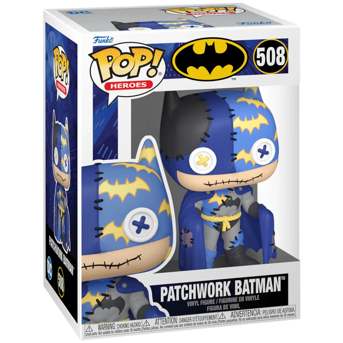 80903 Funko Pop! Heroes - DC Comics Batman - Patchwork Batman Collectable Vinyl Figure Box Front