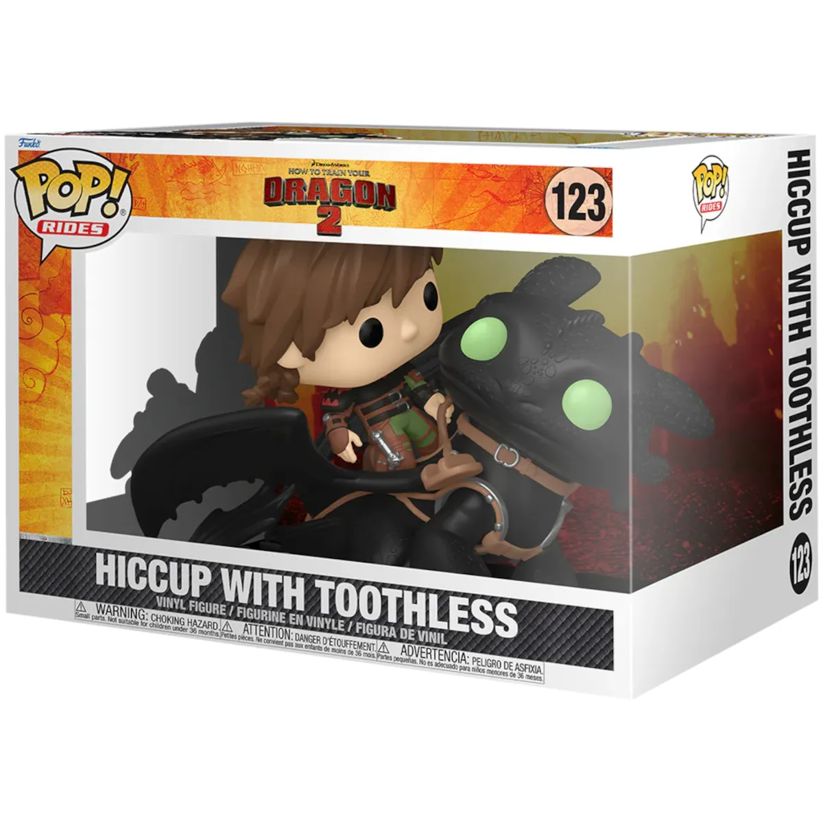 81181 Funko Pop! Rides - How To Train Your Dragon 2 - Hiccup with Toothless Collectable Vinyl Figure Box Front