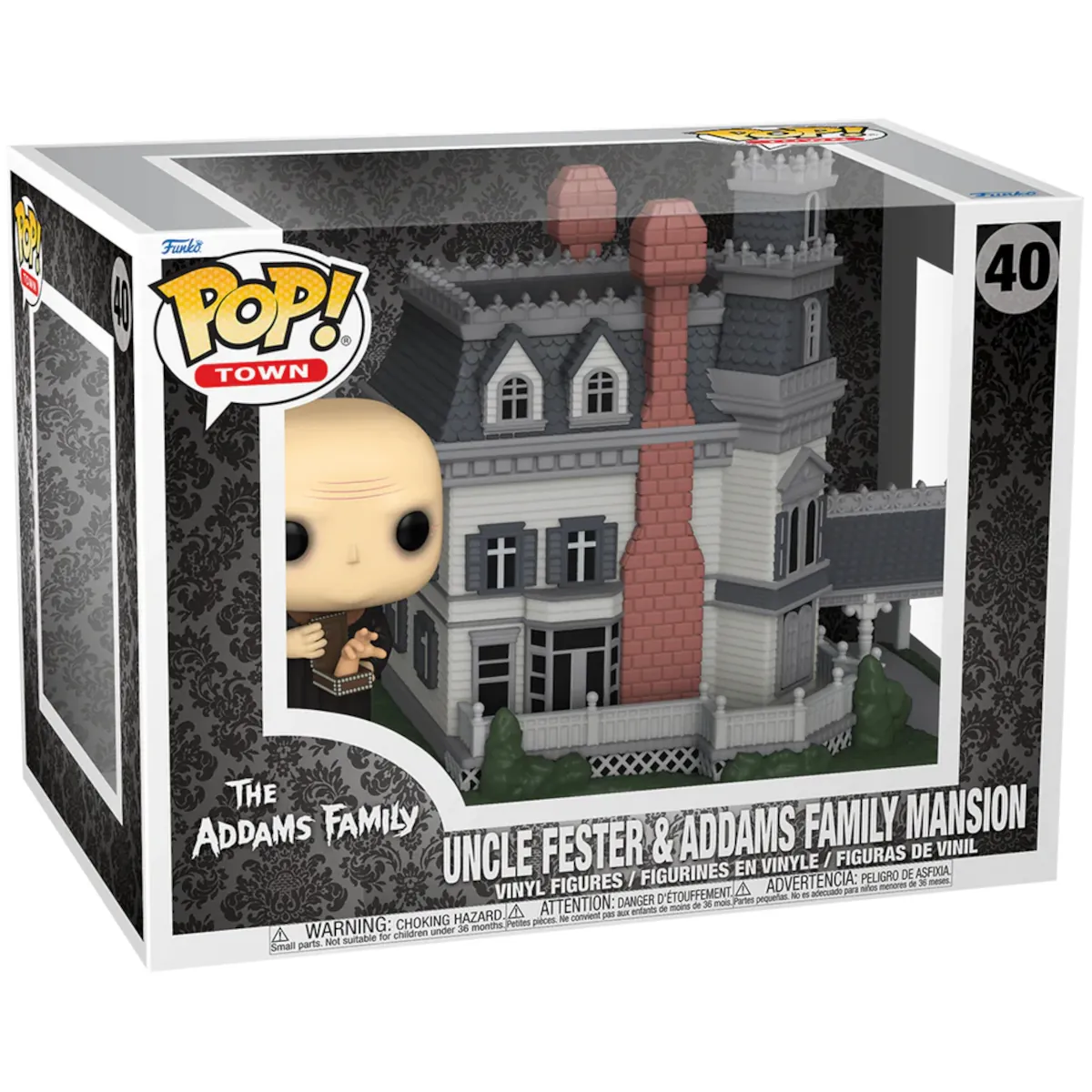 81208 Funko Pop! Town - The Addams Family - Uncle Fester & Addams Family Mansion Collectable Vinyl Figure Box