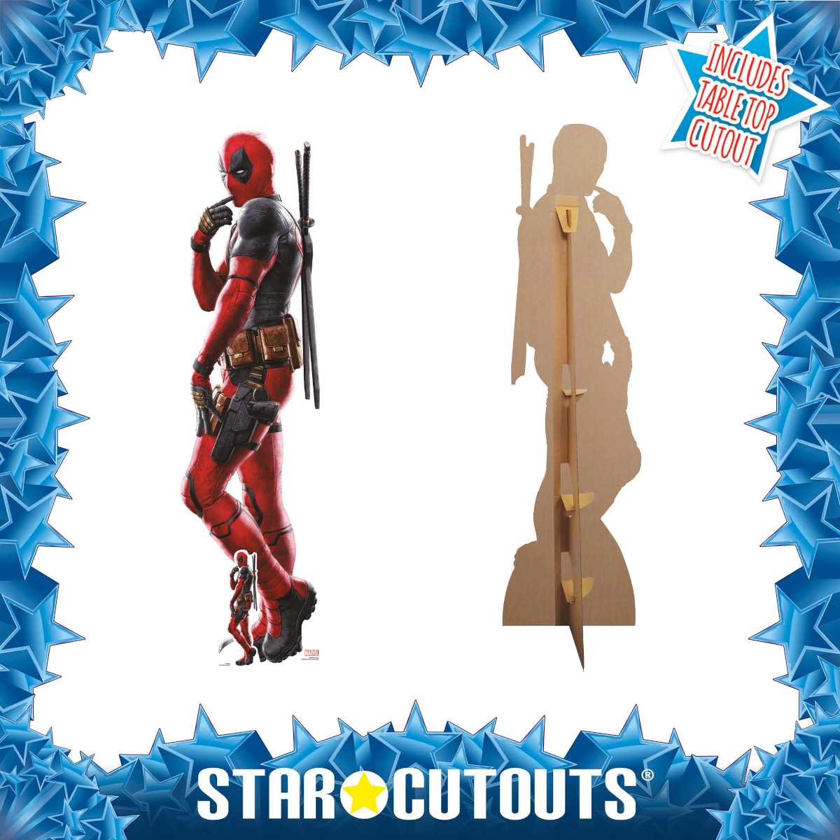 SC4469 Deadpool 'Ryan Reynolds' (Deadpool & Wolverine) Official Lifesize + Mini Cardboard Cutout Standee Frame
