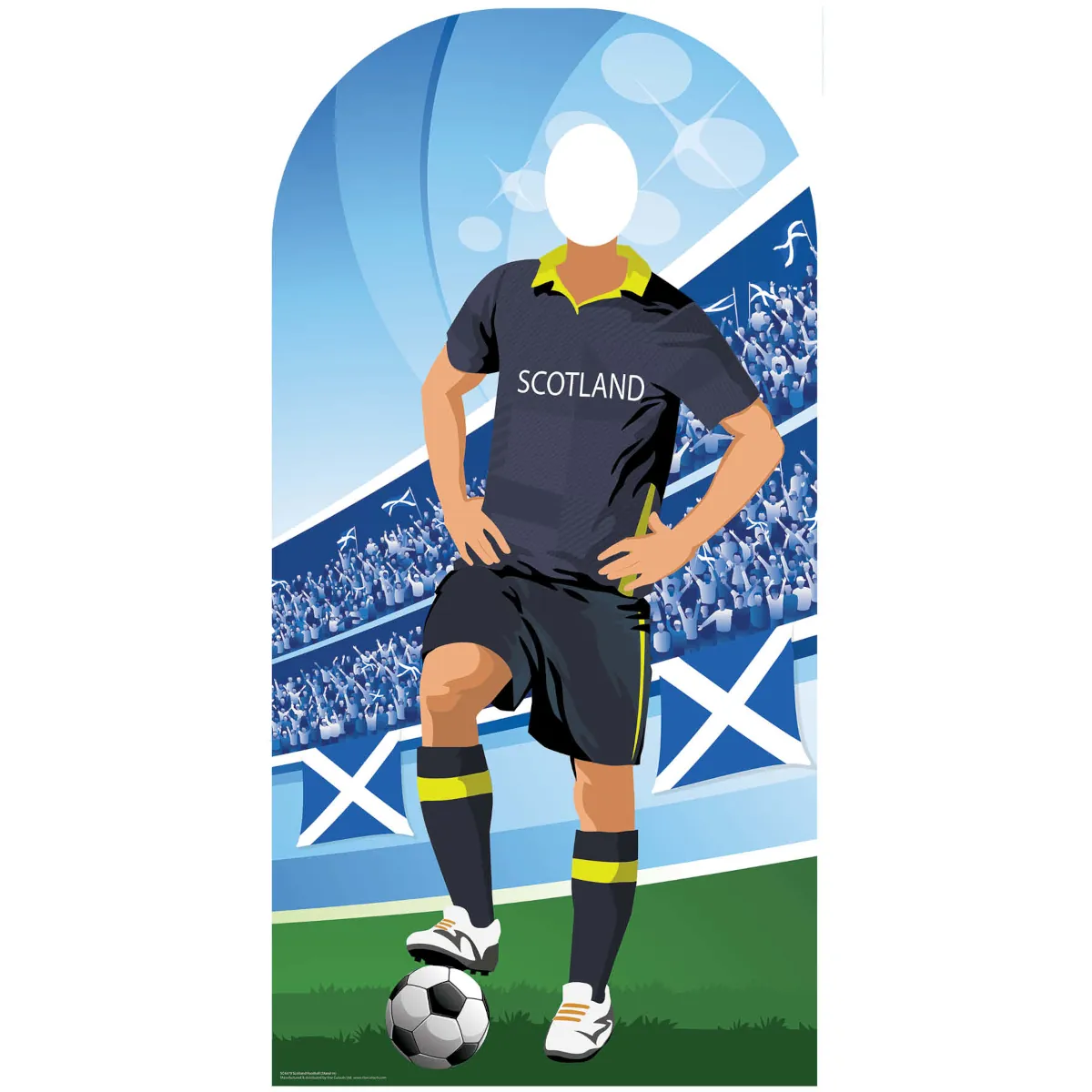 SC4470 Scotland (World CupEuros Football) Lifesize Stand-In Cardboard Cutout Standee Front