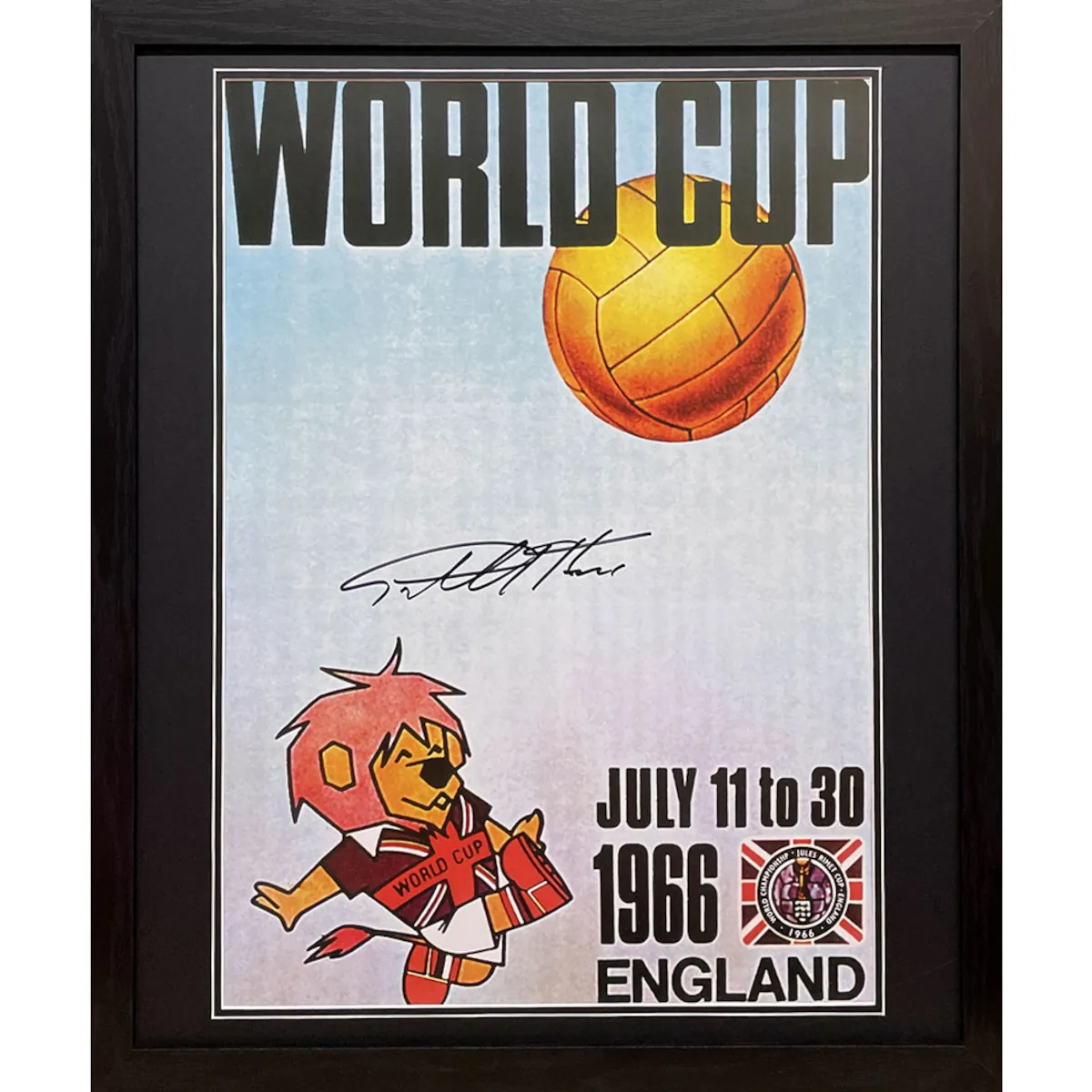 TM-00832 England F.A. World Cup 1966 Sir Geoff Hurst Framed Signed Print
