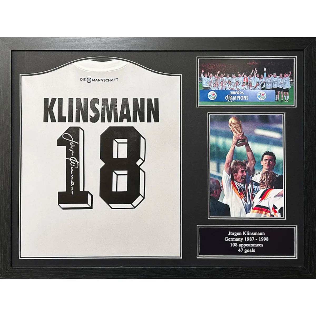TM-02716 Germany Jurgen Klinsmann Framed Signed 2018 World Cup Replica Football Shirt