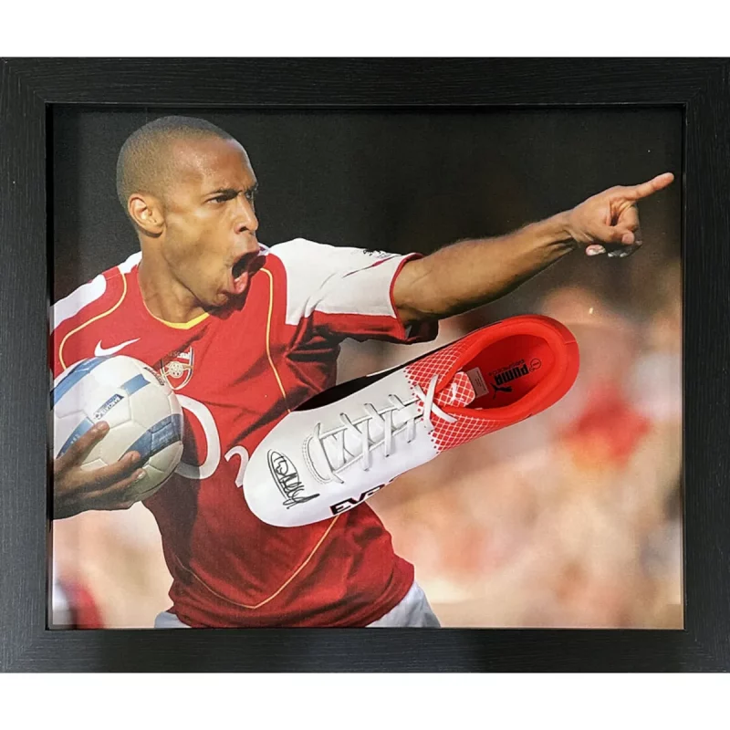 TM-02762 Arsenal F.C. Thierry Henry Framed Signed Football Boot