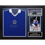 TM-03197 Leicester City F.C. Gary Lineker Framed Signed 1978 Replica Football Shirt