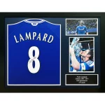 TM-04677 Chelsea F.C. Frank Lampard Framed Signed 2000 Season Replica Football Shirt