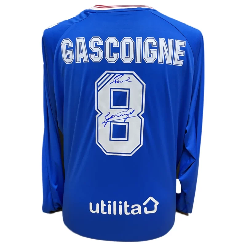 187529 Rangers F.C. Paul Gascoigne Signed 1997 Replica Football Shirt