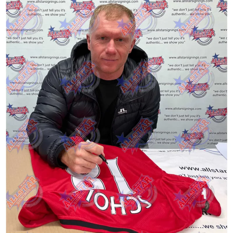 190077 Manchester United F.C. Paul Scholes Signed 2019-2020 Season Replica Football Shirt 2