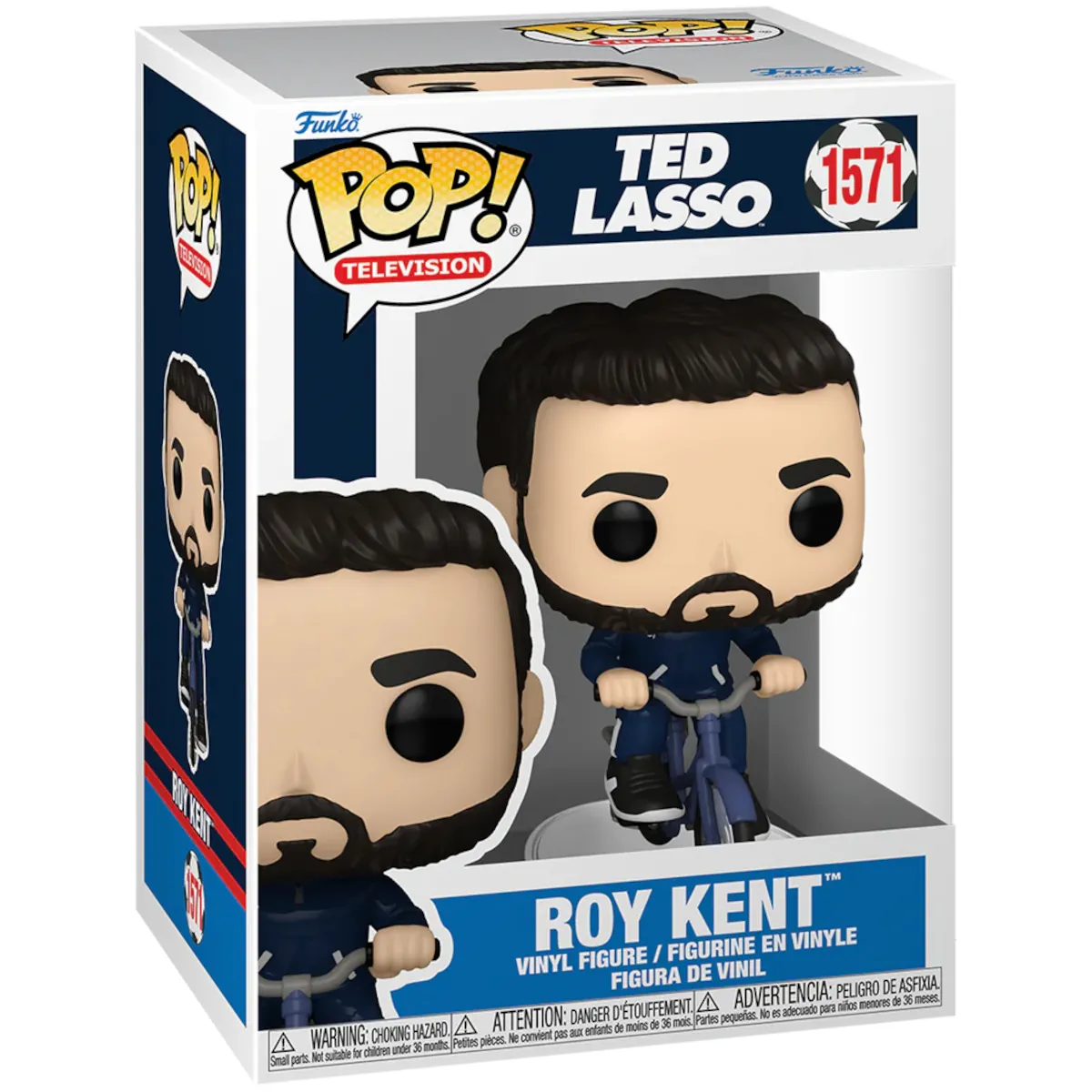 75716 Funko Pop! Television - Ted Lasso - Roy Kent (On Bike) Collectable Vinyl Figure Box Front