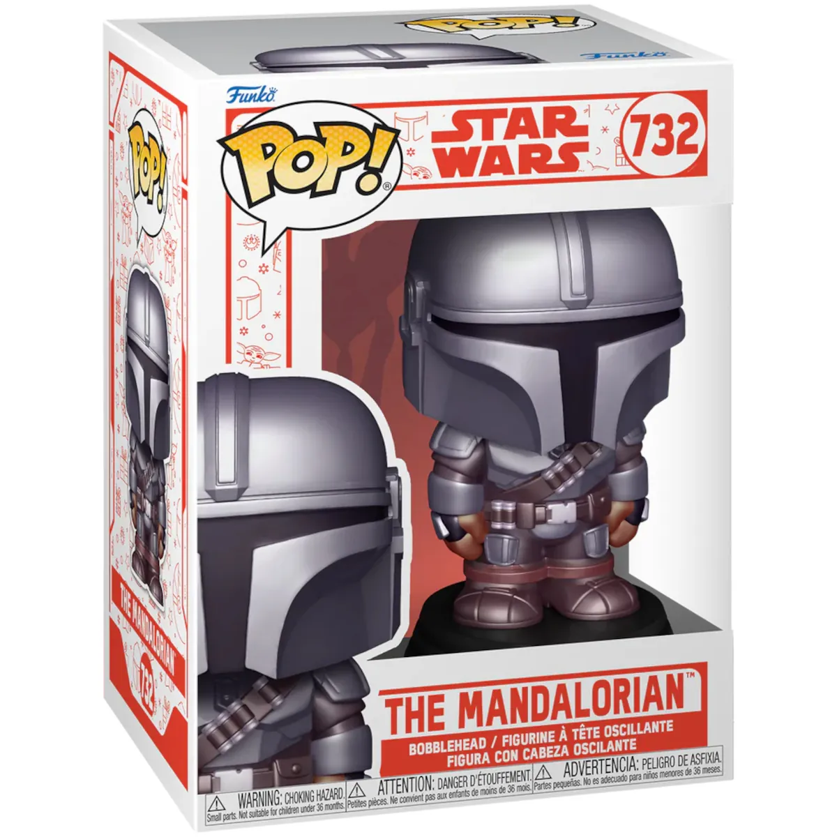 79934 Funko Pop! Television - Star Wars The Mandalorian - The Mandalorian (Holiday) Collectable Vinyl Figure Box Front