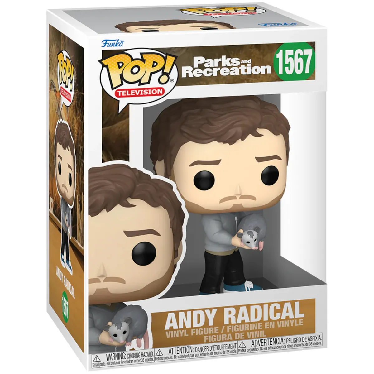 80171 Funko Pop! Television - Parks And Recreation - Andy Radical Collectable Vinyl Figure Box Front