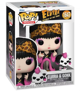 80694 Funko Pop! Movies - Elvira Mistress of the Dark - Elvira & Gonk Collectable Vinyl Figure Box Front