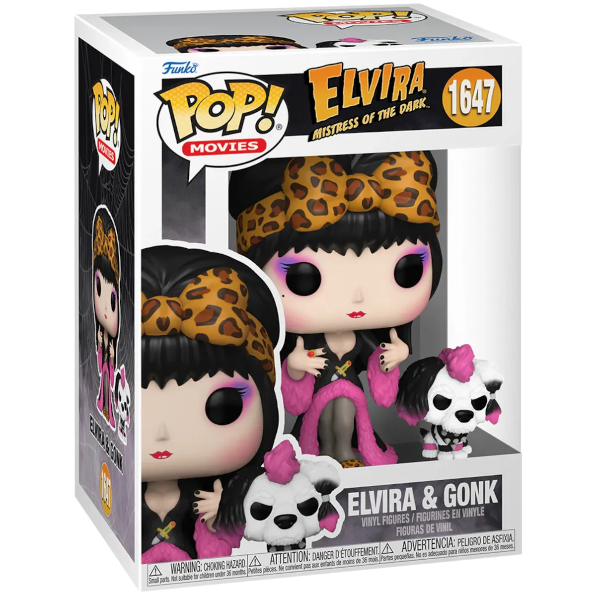 80694 Funko Pop! Movies - Elvira Mistress of the Dark - Elvira & Gonk Collectable Vinyl Figure Box Front