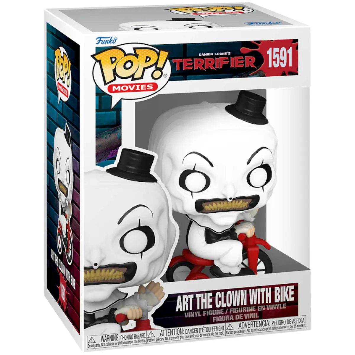 80706 Funko Pop! Movies - Terrifier - Art The Clown With Bike Collectable Vinyl Figure Box Front