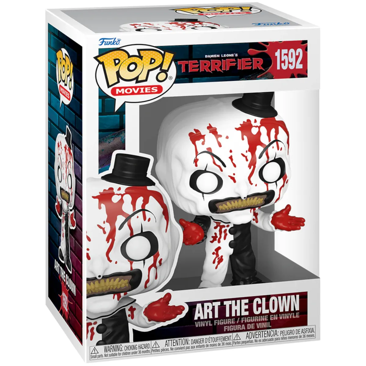 80707 Funko Pop! Movies - Terrifier - Art The Clown (Bloody) Collectable Vinyl Figure Box Front