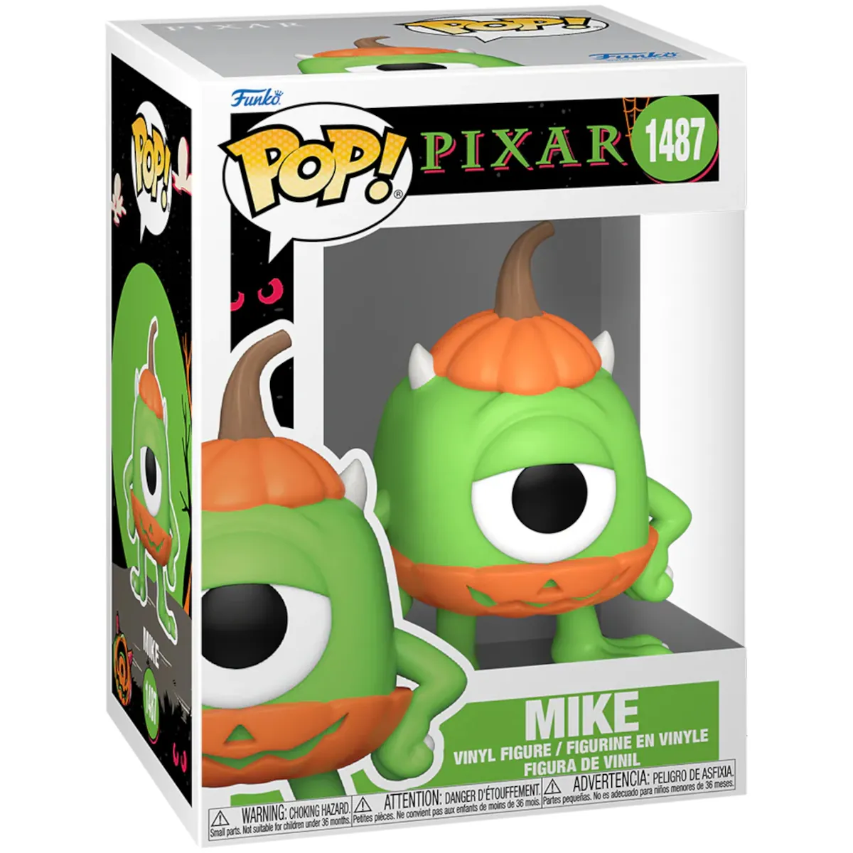 80857 Funko Pop! Animation - Pixar - Mike Wazowski (Halloween) Collectable Vinyl Figure Box Front