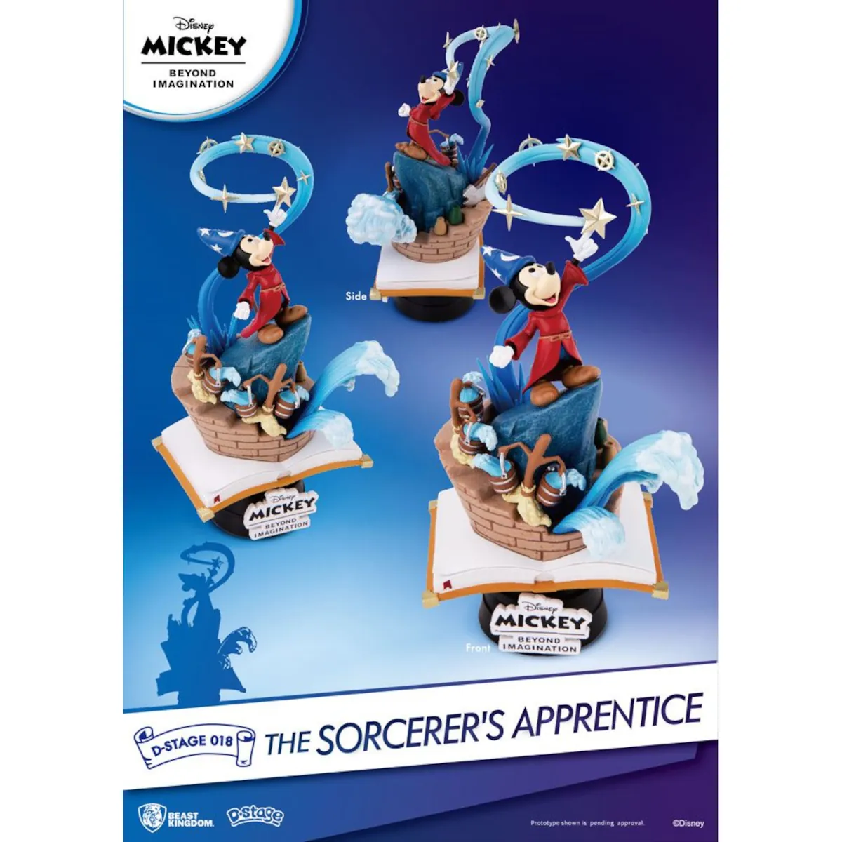 DS-018 Disney D-Stage 15cm The Sorcerer's Apprentice Mickey Mouse PVC Diorama 2