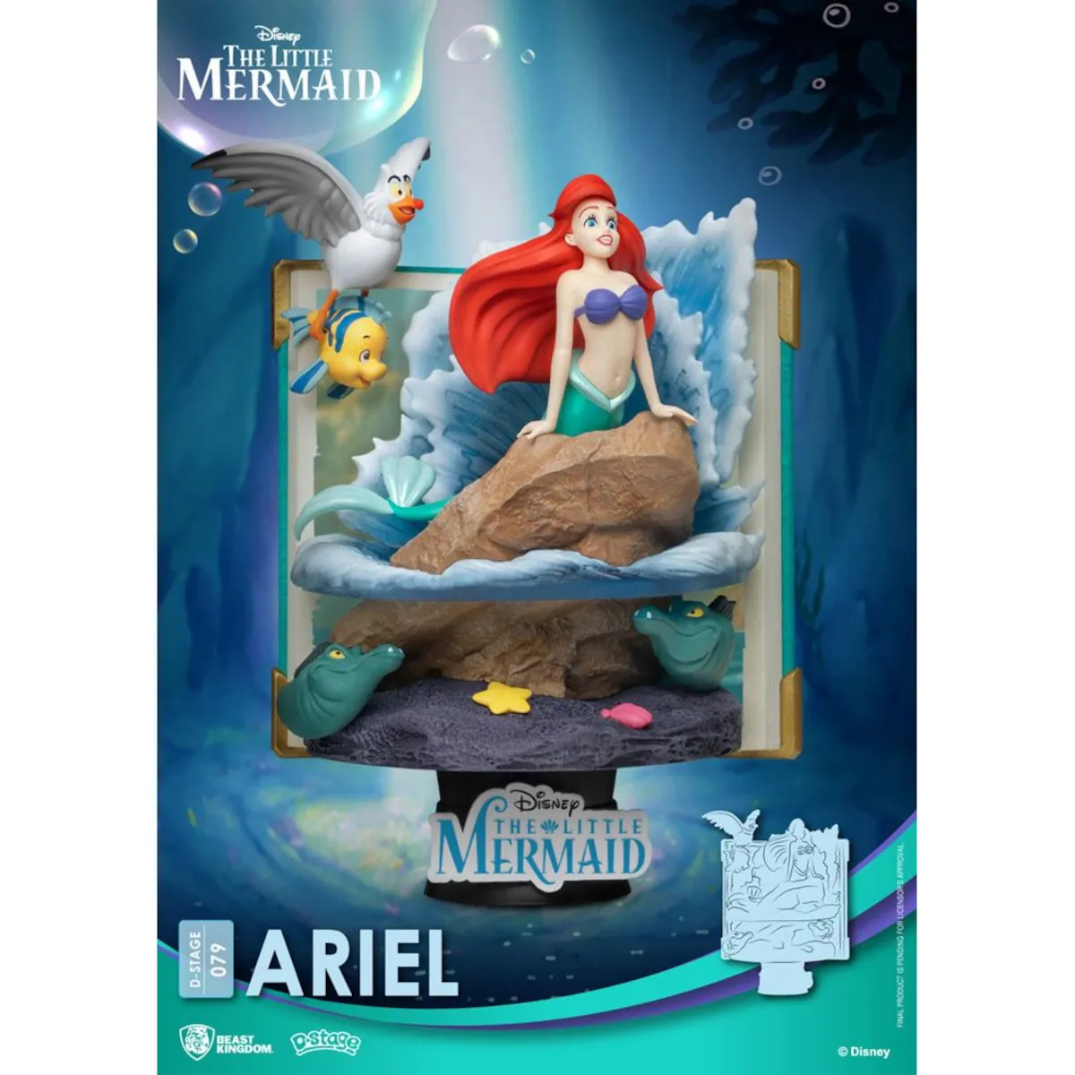 DS-079 Disney D-Stage 15cm The Little Mermaid Ariel PVC Diorama