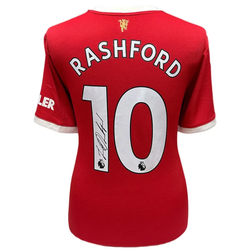 TM-03215 Manchester United F.C. Marcus Rashford Signed 2021-2022 Season Replica Football Shirt